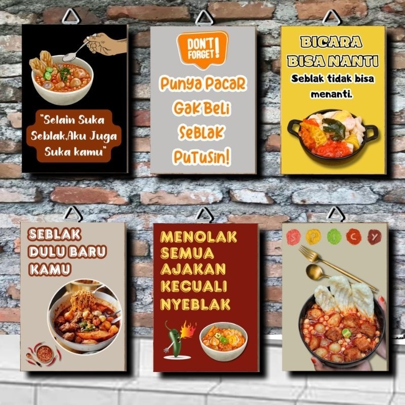 ตกแต่งผนังน่ารัก SEBLAK STALLS NEW SEBLAK WORDS