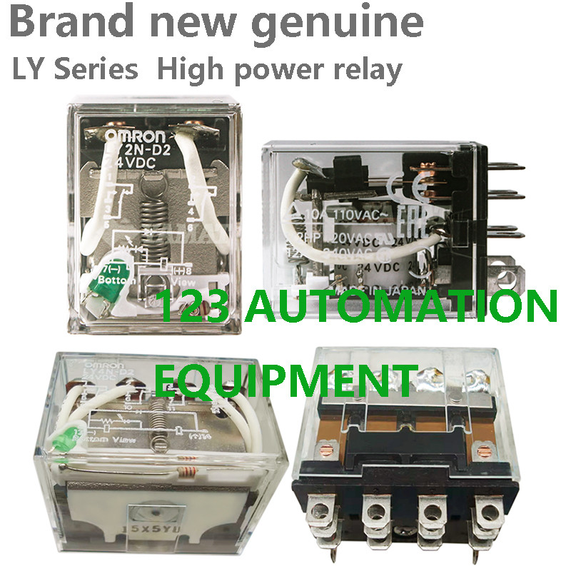 ใหม่ของแท้ Omron LY2N-D2 LY4N-D2 รีเลย์กําลังสูง 24VDC ขนาดกะทัดรัดรีเลย์อเนกประสงค์