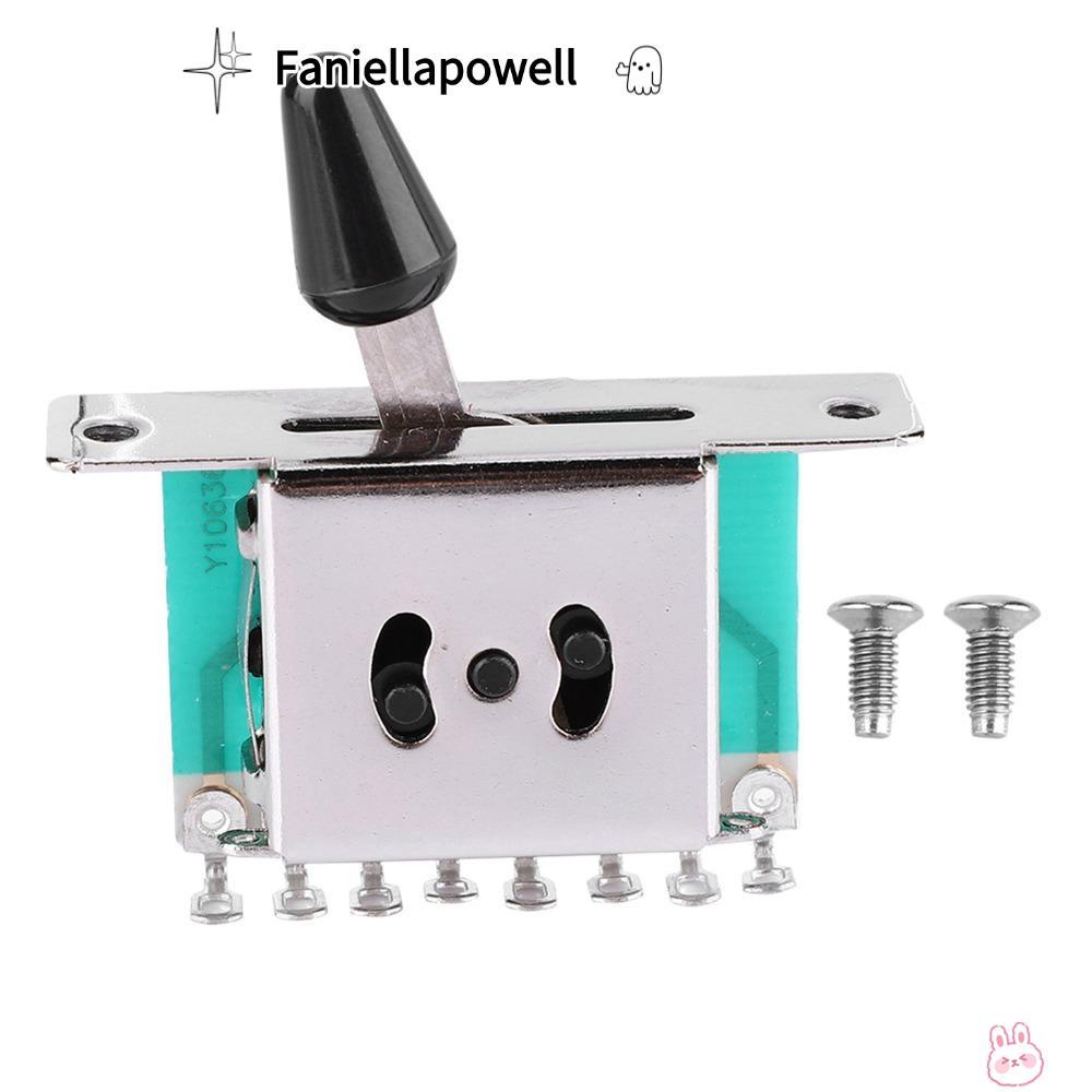 FANIELLAPOWELL Guitar Lever Switch, 5-Way Position Silver 5-Way Pickup Selector Switch, Professional