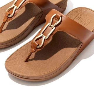 FITFLOP COMM-HALLYE CHAIN รองเท้าแตะแบบหูหนีบผู้หญิง รุ่น FD3-592 สี Light Tan