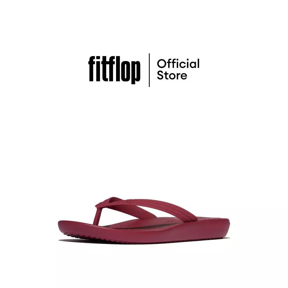 FITFLOP IQUSHION TEXTURED-STRAP FF รองเท้าแตะผู้ชาย รุ่น A6Q-D88 สี RED