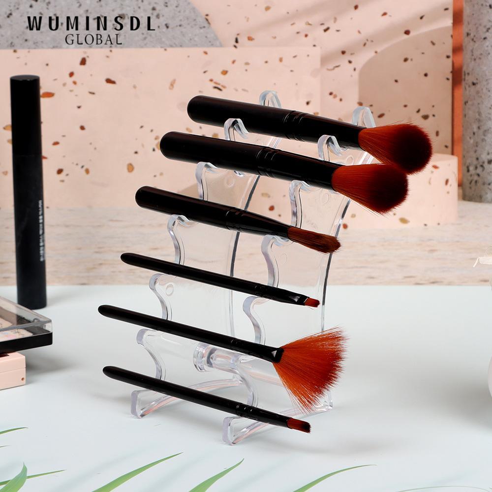 WUMINSDL ที่วางเครื่องเขียน 6 ช่อง ชั้นวางปากกา ที่วางแปรง ขาตั้ง 6 ชั้น อะคริลิค