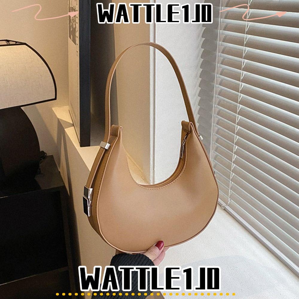 WATTLE1J0 Underarm Bag Half Moon Fashion Women Female Tote Bags