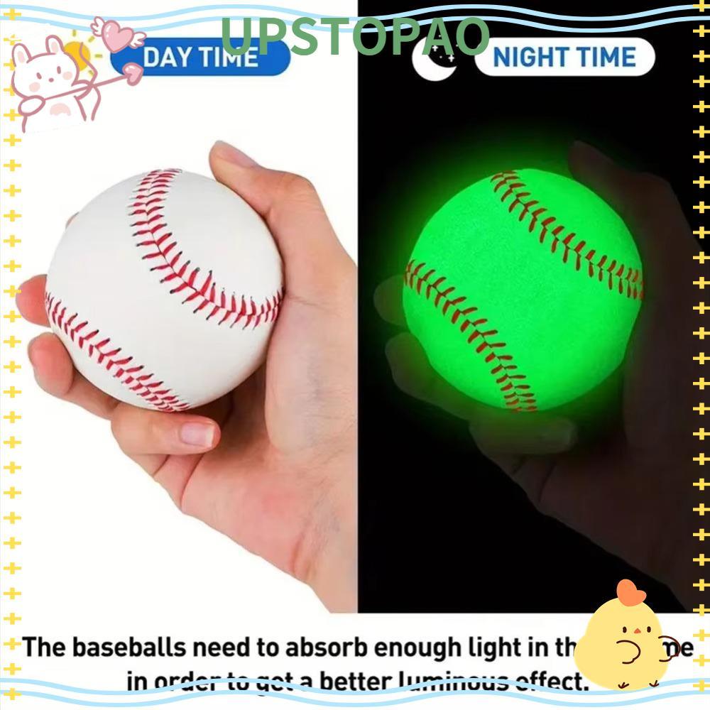 UPSTOPAO Noctilucent Baseball, Handmade Glow Luminous Ball, คุณภาพสูง 9 นิ้ว PVC Baseball Kids