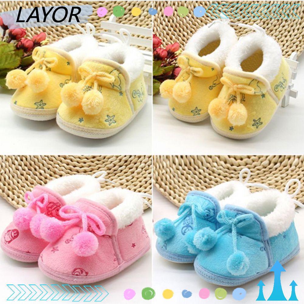 LAYOR First Walkers Princess First Walkers Soft Soled ฤดูหนาวรองเท้า