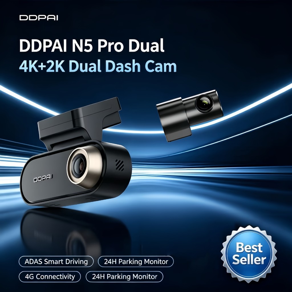 กล่องบันทึกคู่ขับรถ HD ระยะไกล 4g Universal Navigator ddpai-n5pro Recorder