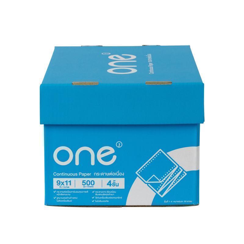 ONE กระดาษต่อเนื่อง ไม่มีเส้น สีขาว ขนาด 9x11 นิ้ว 4 ชั้น
