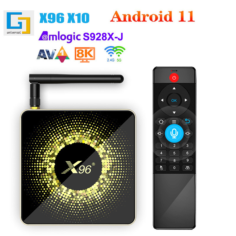 จัดส่งในวันเดียวกันการค้าต่างประเทศ X96 X10 Set-Top box Android 11 S928X-J tv box 5Gwifi Bluetooth 8