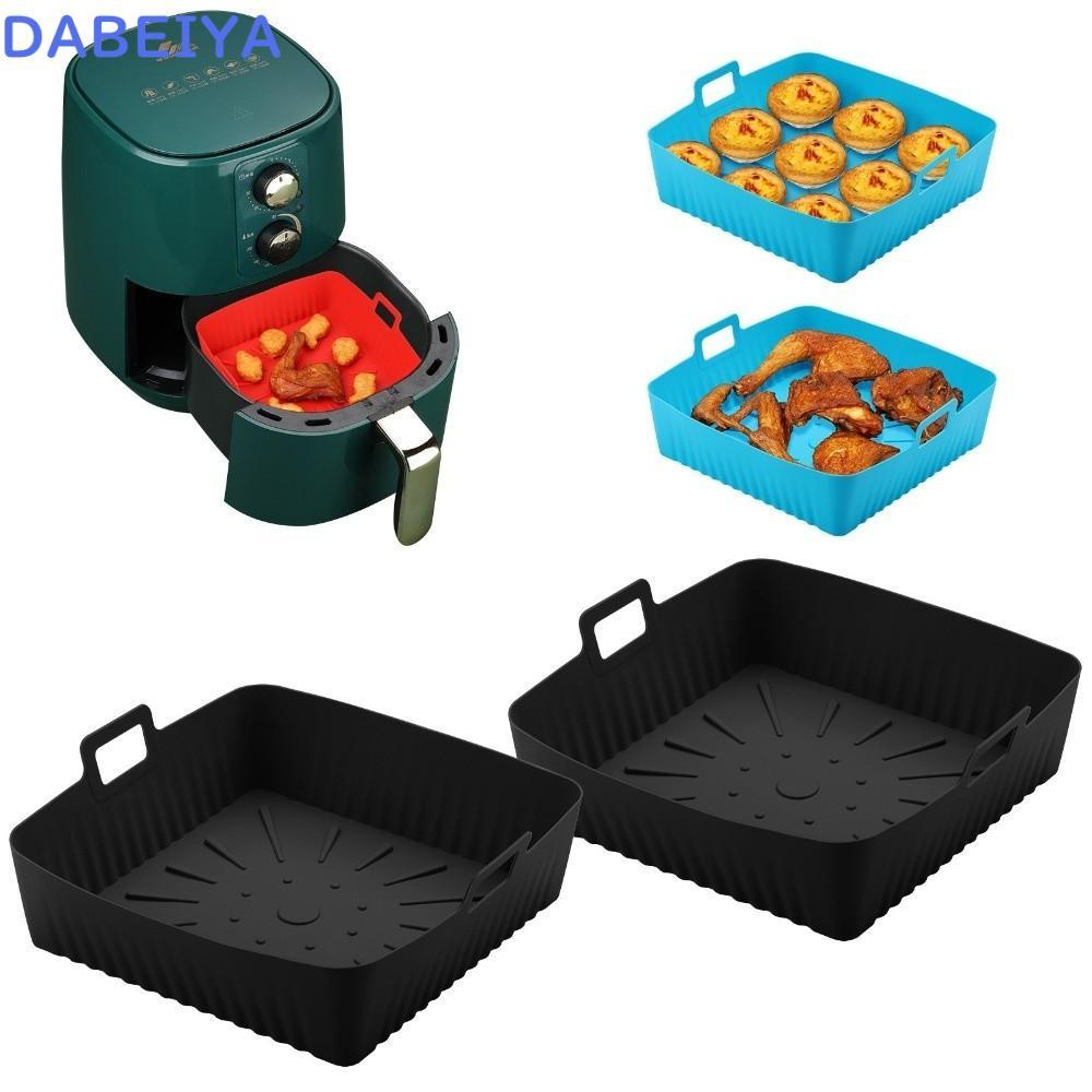 DABEIYA Air Fryer Liners,มีด้ามจับซิลิโคนถาดอบ,แบบพกพาทนความร้อนReusable 9 "ขนาดใหญ่Air FryerซับPadส