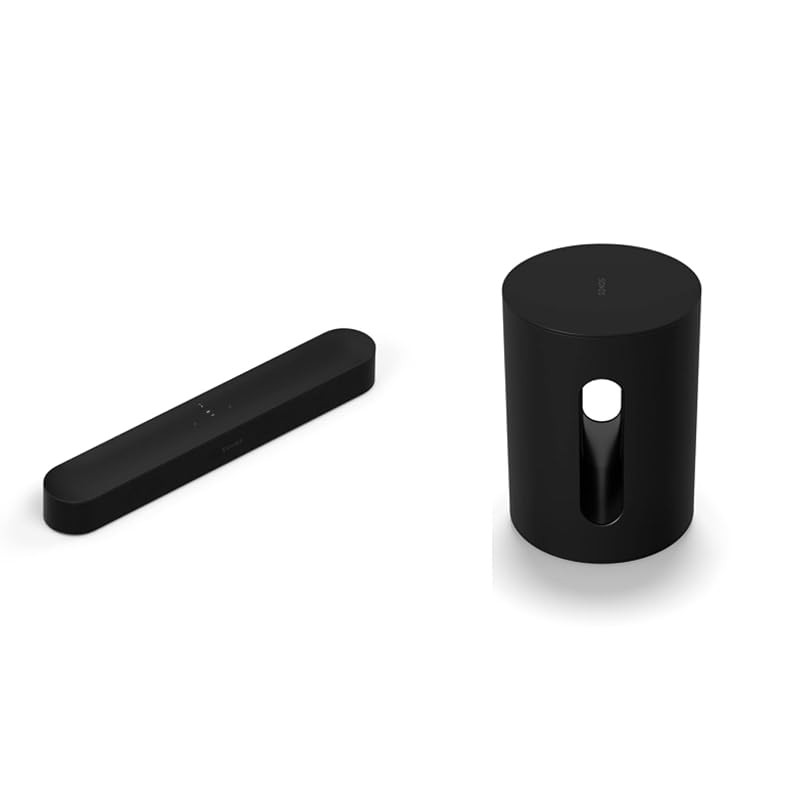 Sonos Beam (Gen 2) | Smart Compact Soundbar with Dolby Atmos, HDMI eARC, and  - Available in Black a