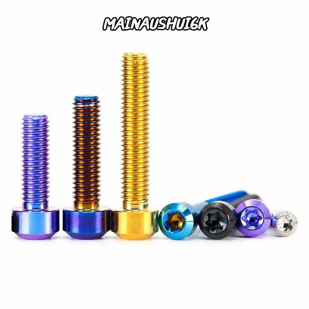 MAINAUSHUI6K Torx Bolt, M6 Titanium Titanium Screw,ทนทานTorx Drive Six-Lobe Head Titanium Boltการปรั