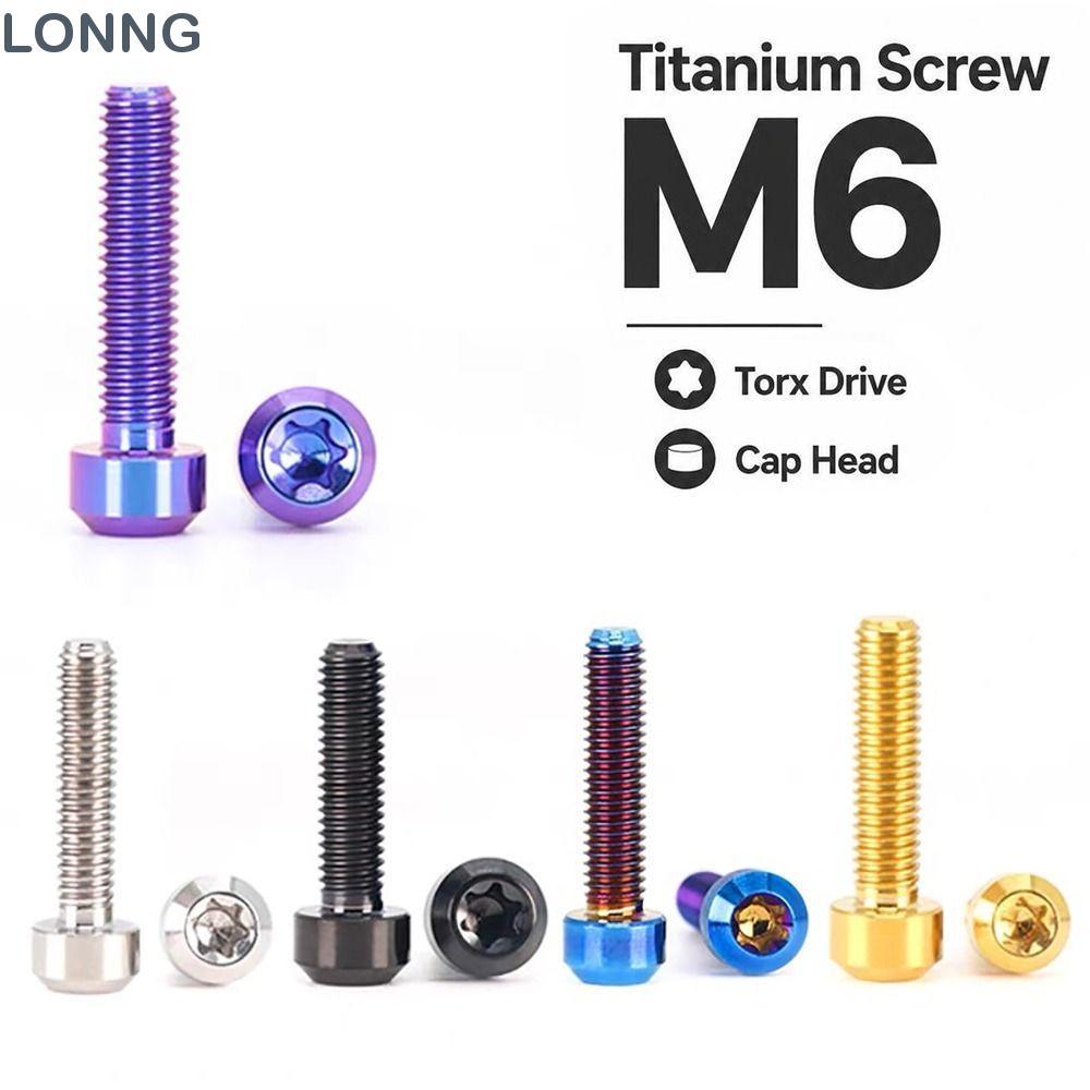 LONNG Torx Bolt, Titanium Torx Drive Titanium Screw, Lightweight M6 Six-Lobe Head Fastener Screw อัพ