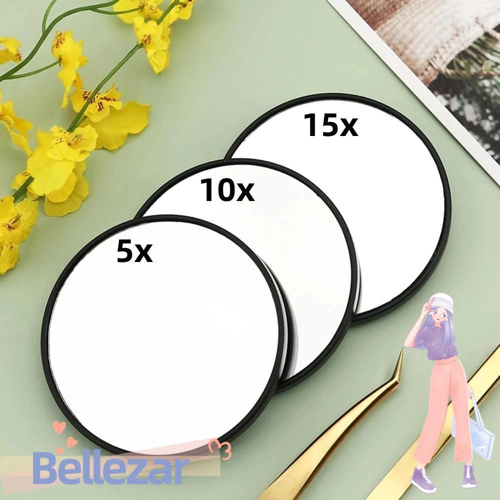 กระจกแต่งหน้า BELLEZAR พร้อมถ้วยดูด 5x/10x/15x กระจกขยาย, กระจกขยายสิวหัวดําทรงกลม