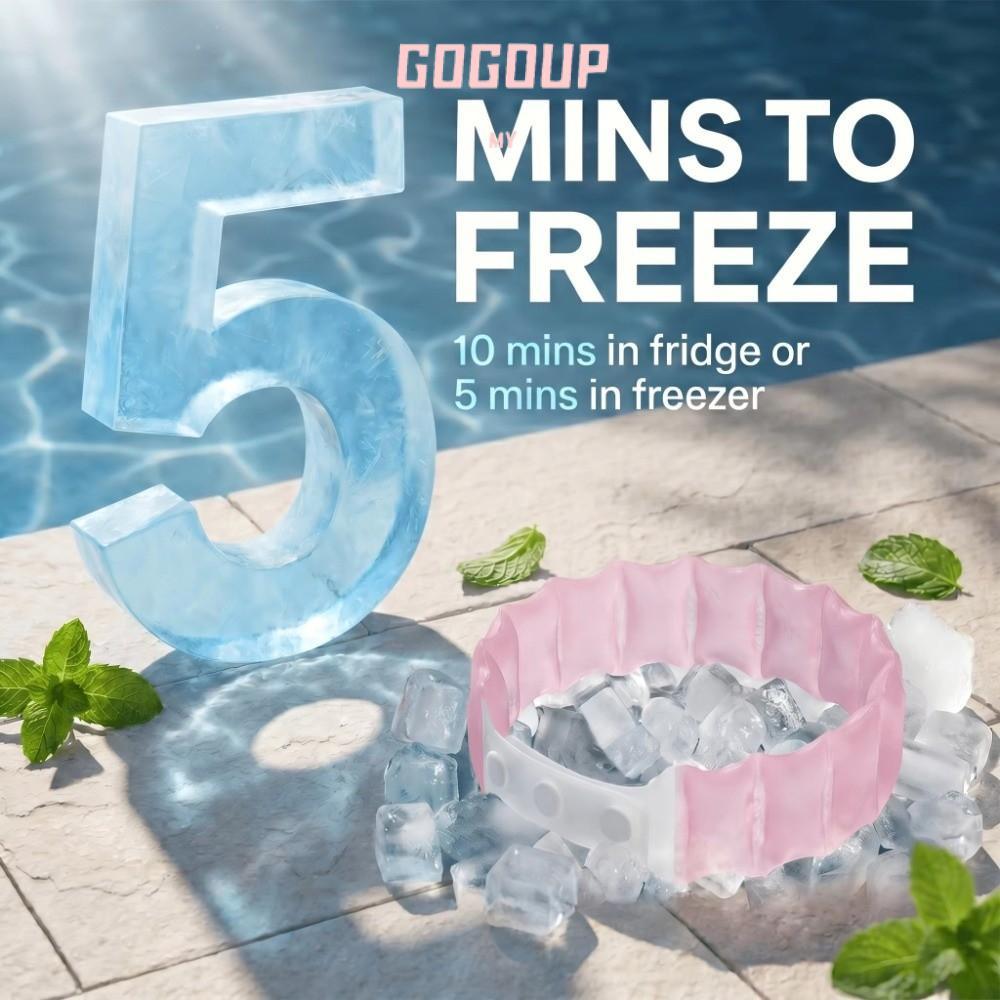 GOGUVO คอ Cooling Tube, TPU PCM Polymer คอ Cooling แหวน,แบบพกพา Fast Cooling Reusable สวมใส่ Cooling