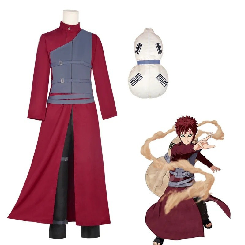 ใหม่อะนิเมะ Gaara ชุดกระเป๋ากางเกงสําหรับ Unisex ผู้ใหญ่ฮาโลวีนคอสเพลย์เครื่องแต่งกายประสิทธิภาพชุด 