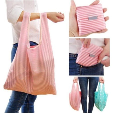 Lady Folding Recycle Bag กระเป๋าช้อปปิ้งแบบนํากลับมาใช้ใหม่ได้