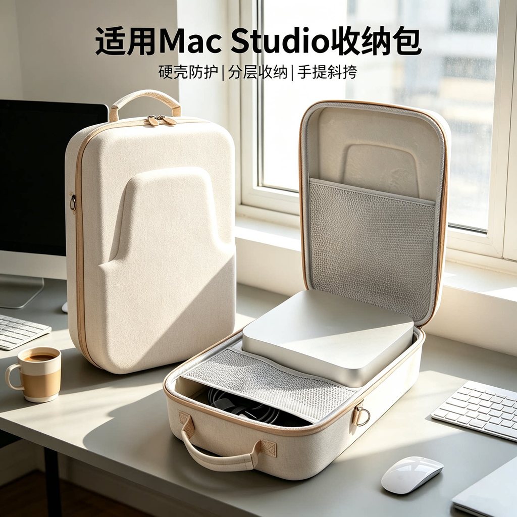 เหมาะสําหรับ Apple Apple Mac Studio Host Storage Bag m3Ultra Hard Shell Protection Box M4 Max Host B