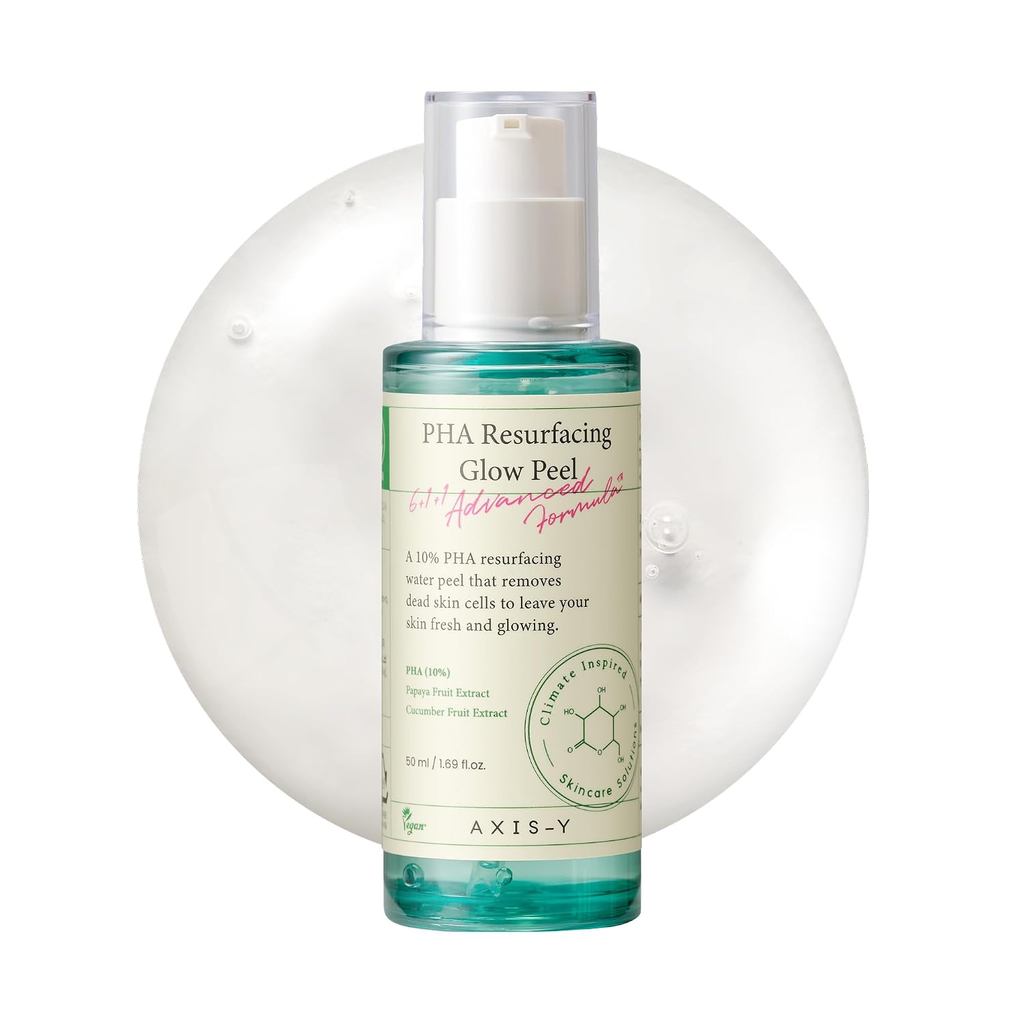 AXIS-Y PHA Resurfacing Glow Peel - 10% PHA ผลไม้สารสกัดจาก Mild Peeling Gel Exfoliator Pore Minimize