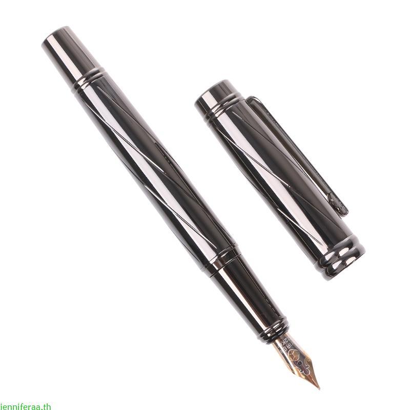 Jenniferaa Vintage Luxury Men s Metal Medium Nib 0 5mm Fountain Pen Writing Tool Supplies