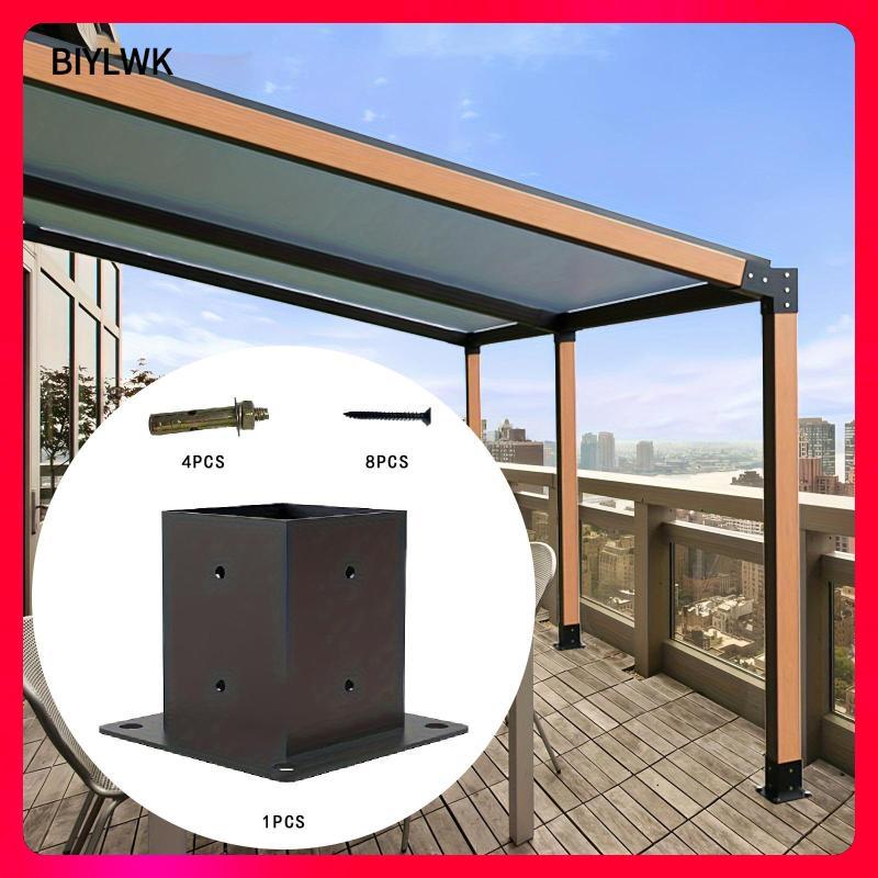 [Phenovo] Pergola Bracket โพสต์ฐานโพสต์วงเล็บโรงแรมบ้านงานไม้สกรูฮาร์ดแวร์สําหรับ Park กลางแจ้ง DIY 