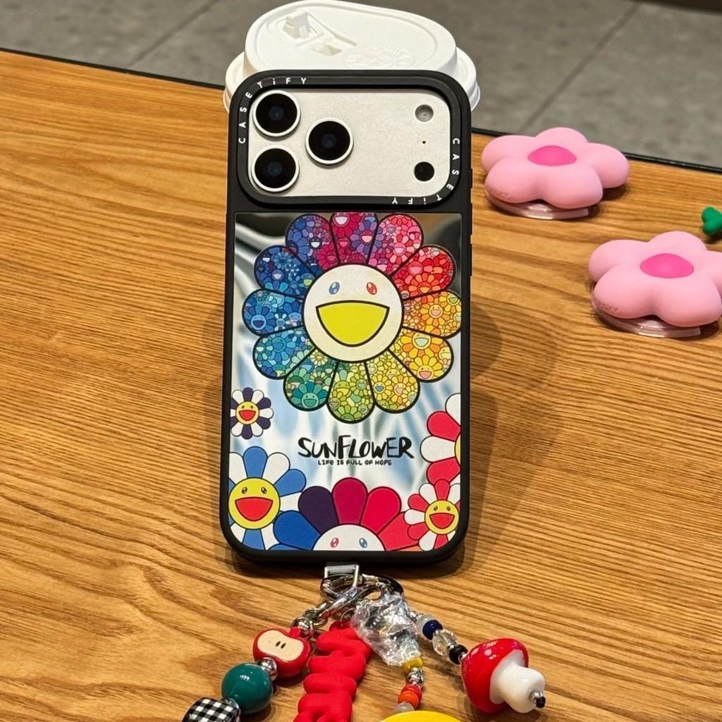 CASETiFY เคสไอโฟน, Takashi Murakami Sunflower design, for iPhone 17 16pro max 15 14 13 12 Magnetic c