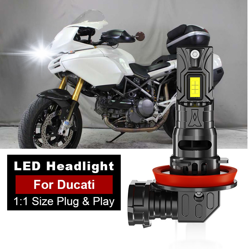 1/2PC H11 หลอดไฟ LED สําหรับ Ducati Multistrada 950 1100 ST3S ABS ST4S ไฟหน้ารถจักรยานยนต์สูง/ต่ําวั