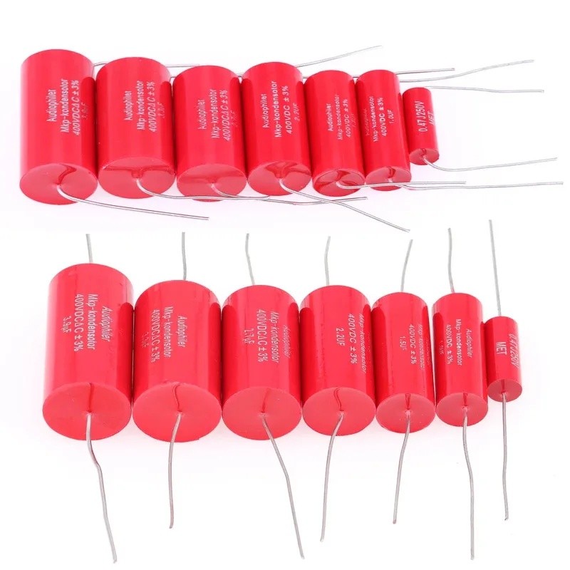 1PC Au io philer Axial MKP ตัวเก็บประจุเสียง 250V 400V 630V 4.7UF/400V 10UF 1.0UF 1.5UF 6.8UF 8.2UF 