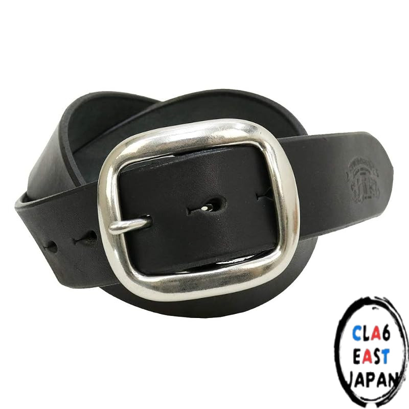 "Studio D'artisan Benz Leather Embossed Belt B-82 for Men - Made in Japan - Cowhide"