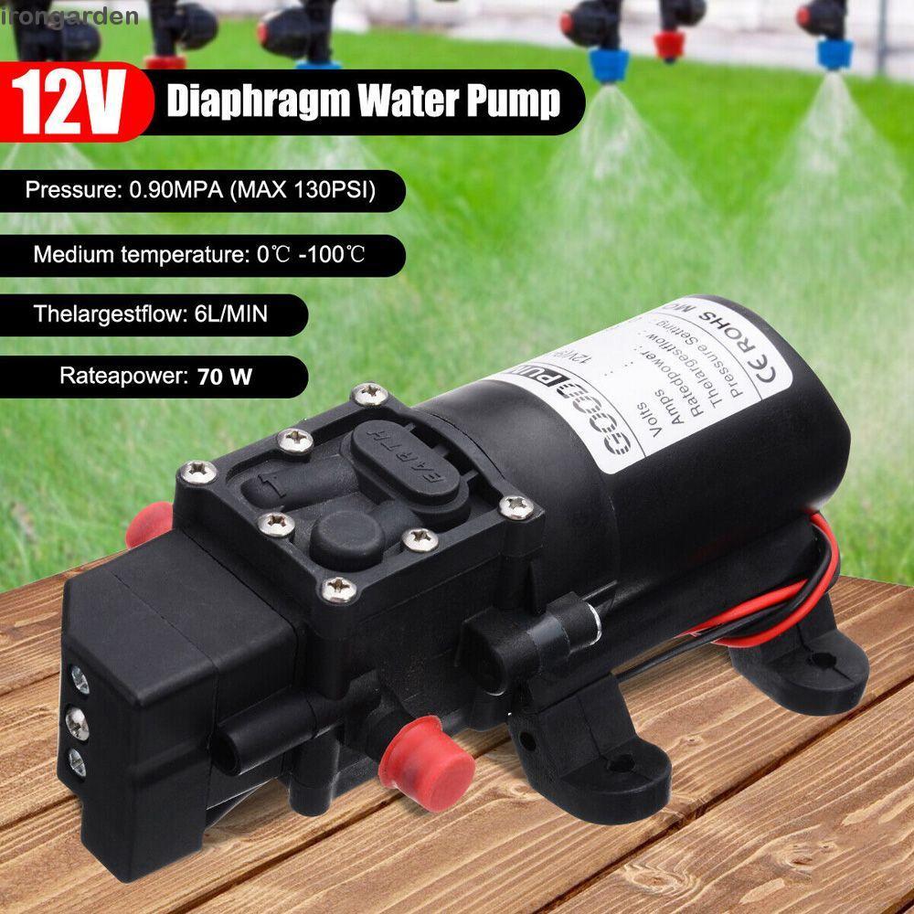 IRONGARDEN ปั๊มน้ํา 130PSI 70W สีดําไฟฟ้าการเกษตรทนทานล้างรถ