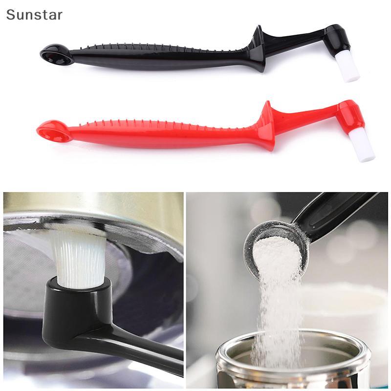 Sunstar 1PC Coffee Brush Espresso Coffee Machine แปรงทําความสะอาดด้ามยาวแบบบูรณาการ Two-In-One พร้อม