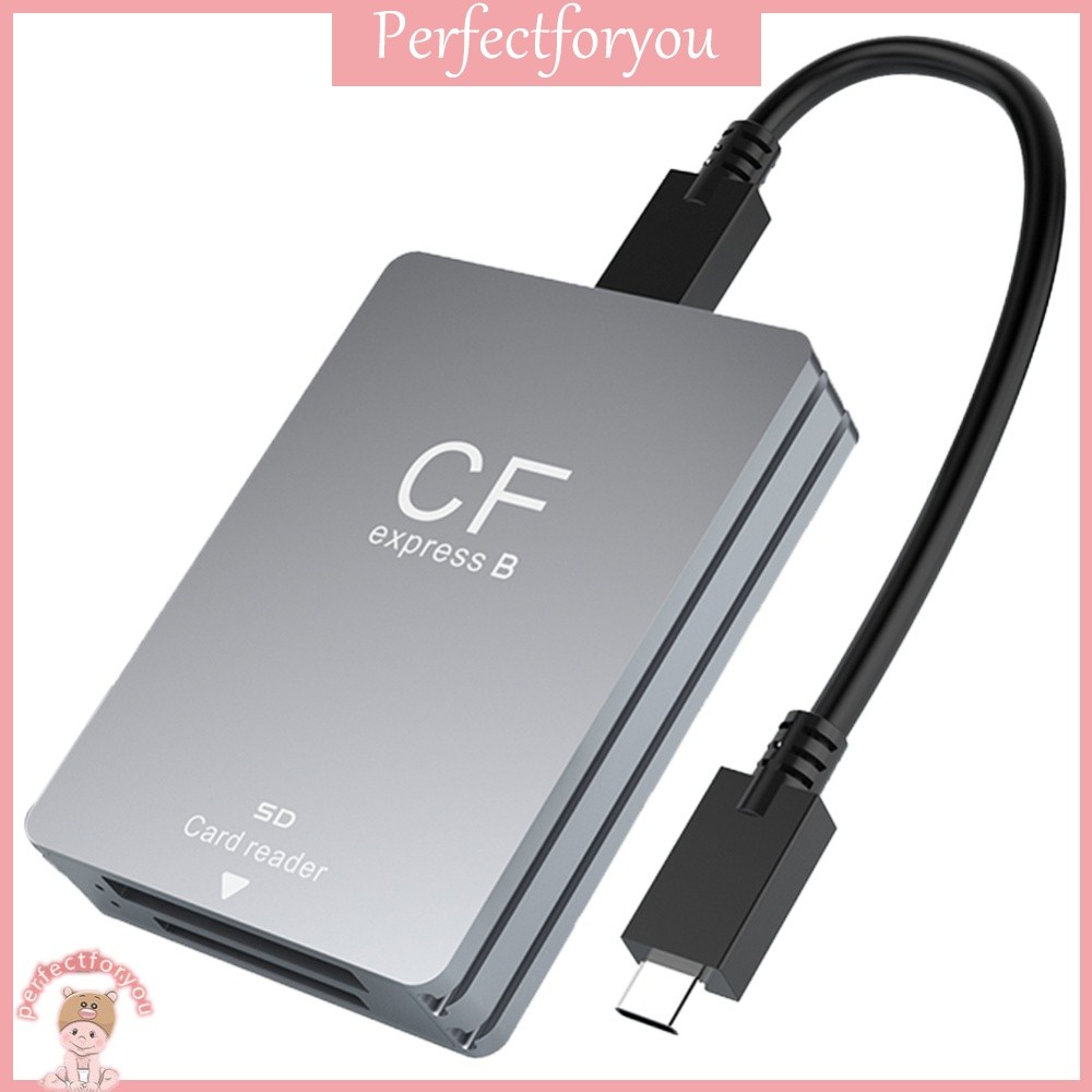 ❥PerfectFU 2 in 1 CFexpress Type B & SD Card Reader CFexpress Reader พร้อม USB C ถึง USB C/A รองรับส