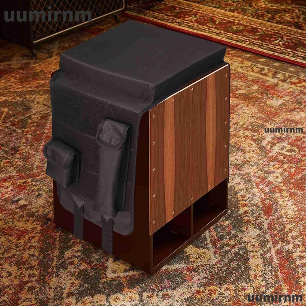 UUMIR Cajon , Ergonomic Adjustable Strap Cajon Drum Seat Cushion, Portable Non-Slip Base 2 Side Pock