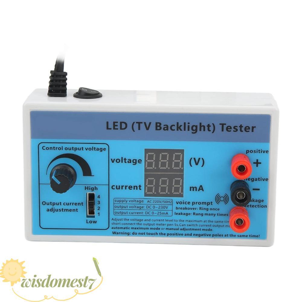 WISDOM LED TV Backlight Tester, 0-230V ความสว่างสูง Backlight Strip Tester, ปลั๊ก 110V อัจฉริยะปรับม