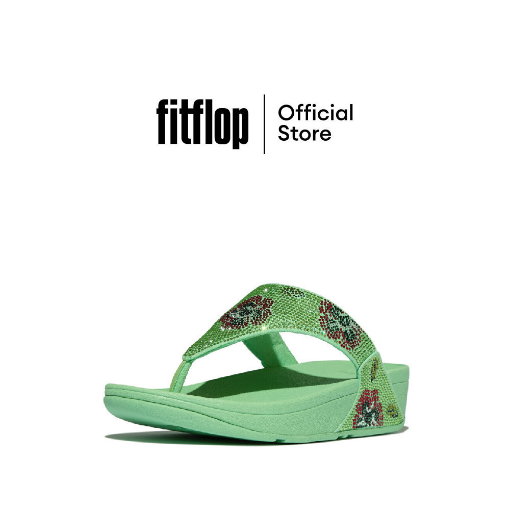 FITFLOP LULU X PHANNAPAST PANSY PARADISO รองเท้าแตะแบบหูหนีบผู้หญิง รุ่น Y1B-D43 สี GREEN