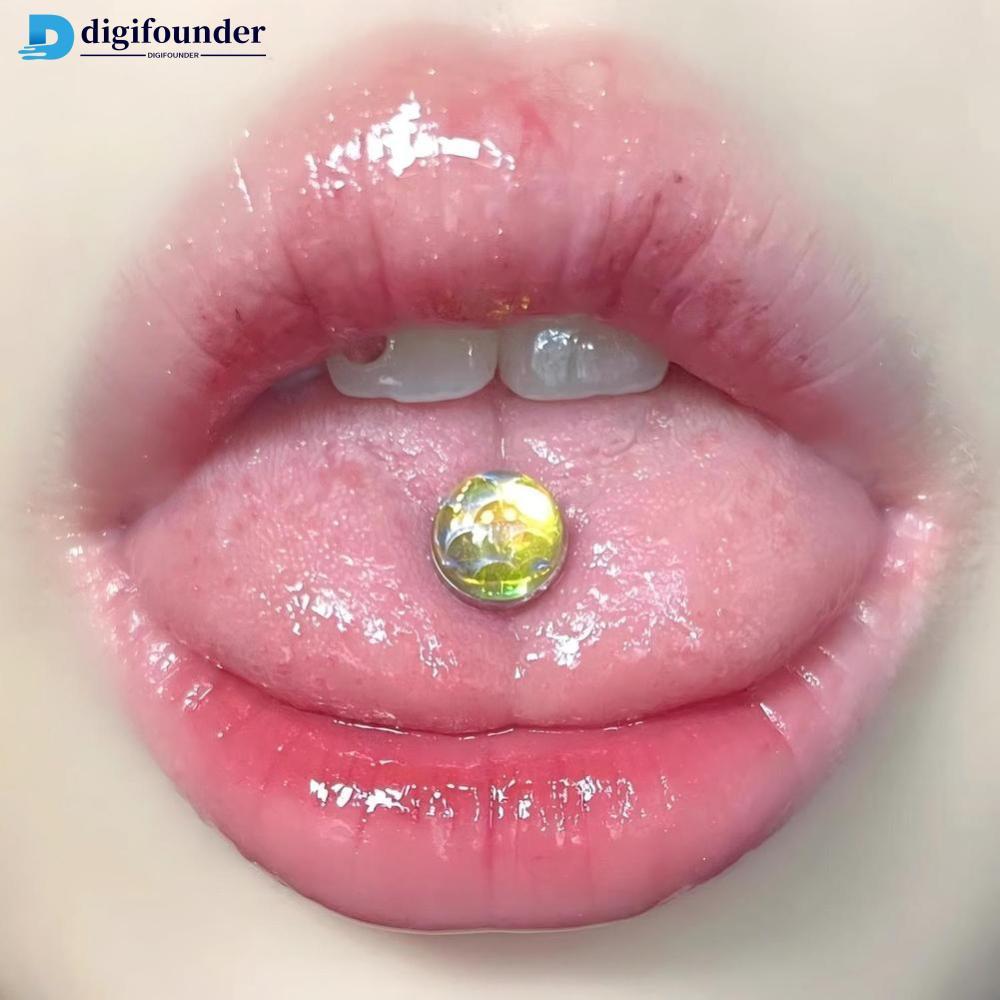 DIGIFOUNDER Sparkling Sweet Cool เจาะเครื่องประดับ 316L สแตนเลสสตีลลิ้นหูสะพาน Unisex Body Piercing 