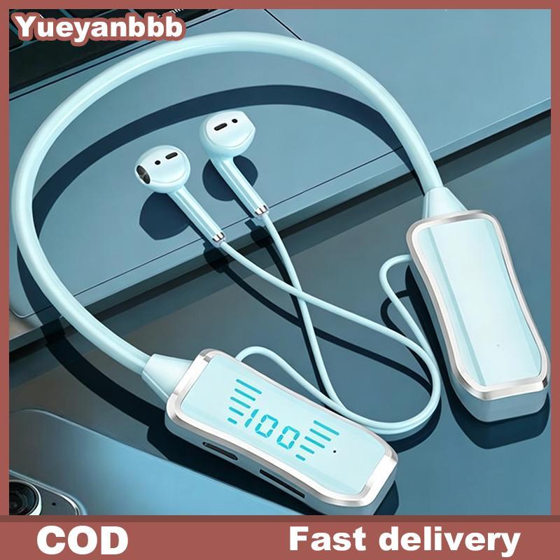 Ybth หูฟังไร้สายแบบคล้องคอจอแสดงผล LED Noise Cancelling ชุดหูฟังน้ําหนักเบาสําหรับโฮมออฟฟิศออกกําลัง