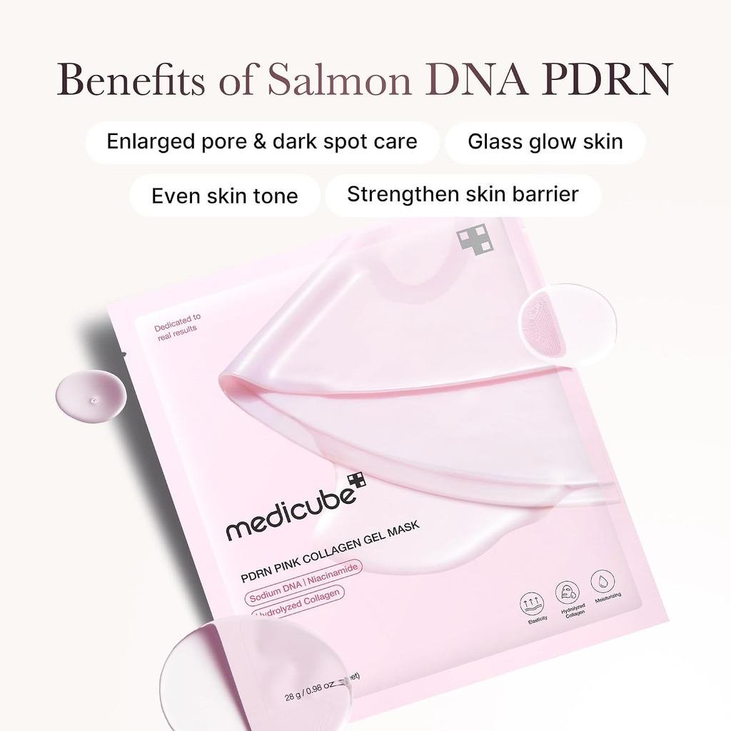 Medicube Salmon DNA PDRN Duo for Beginner: PDRN มาส์กเจลเจลลี่คอลลาเจน (4ea) และ PDRN Pink Peptide S
