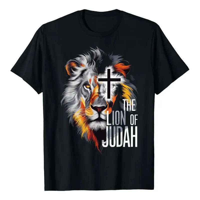 King Jesus Lion Of Judah พร้อมเสื้อยืด Cross
