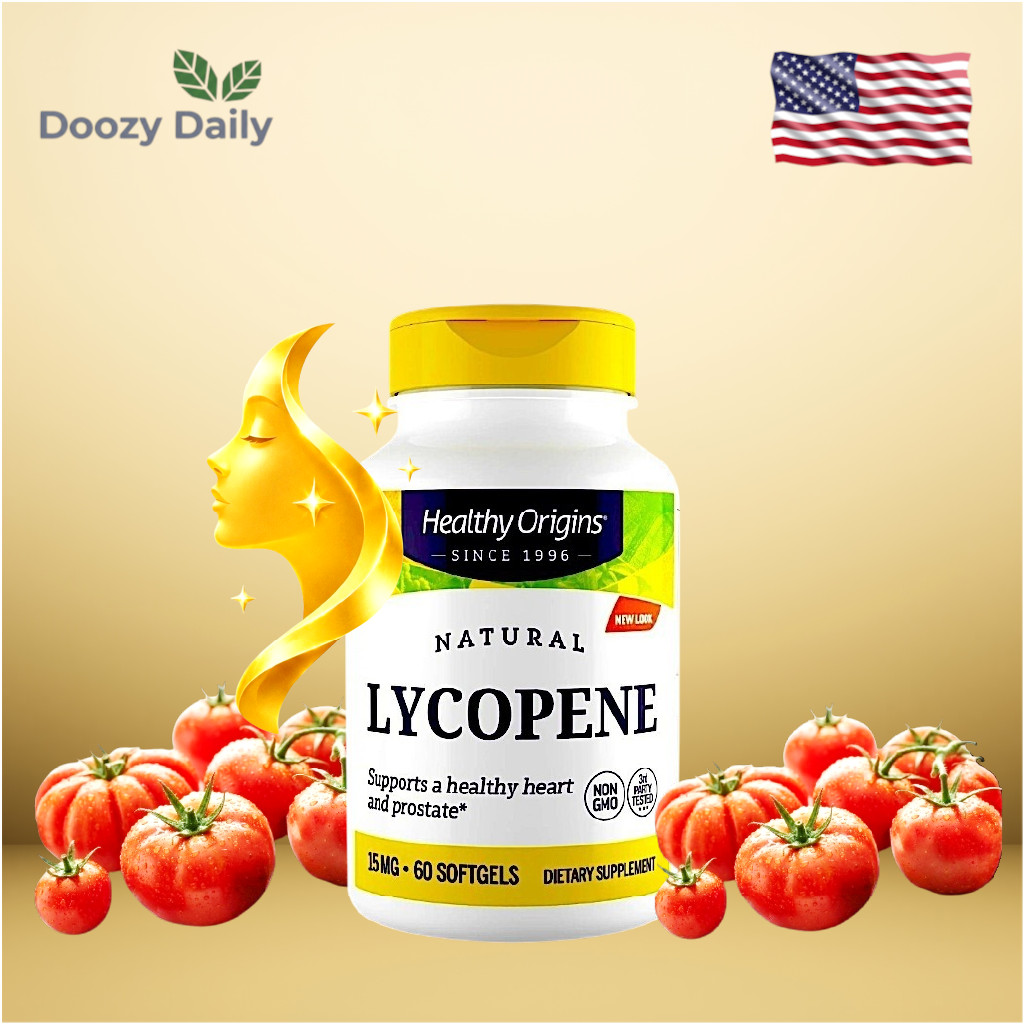 เฮลท์ตี้ ออริจินส์ ไลโคปีน 15 mg x 60 เม็ด มะเขือเทศสกัด Healthy Origins Lycopene Lycopene DD /กินร่วมกับ แอสต้าแซนที...