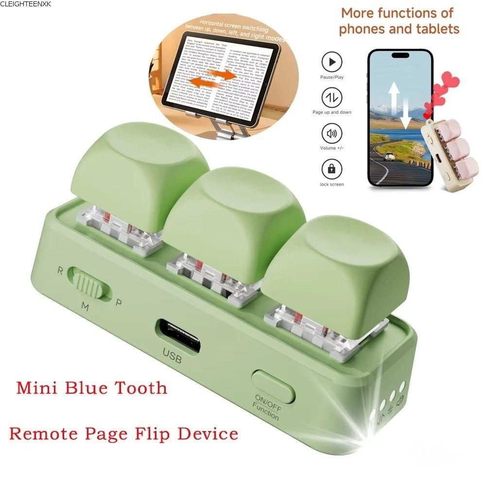 CLEIGHTEEN8H EBook Page Turner Keyboard, 3 คีย์ Multi-functional Keyboard Page Turner, แบบพกพา Unive