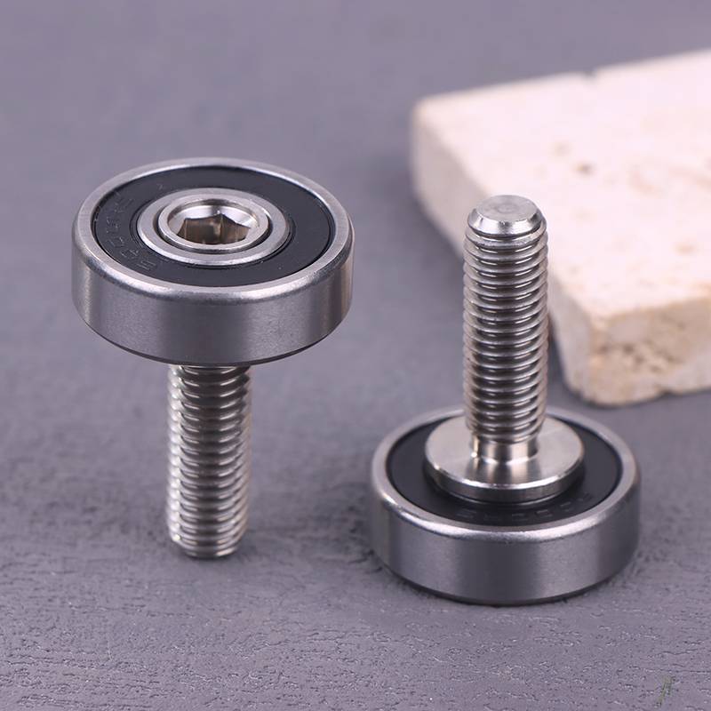 สันติภาพเปลือกหอย JS600026-8C2L25M8 26 มม.OD M8 แบริ่งลูกกลิ้งสแตนเลสสําหรับประตูหน้าต่าง TH