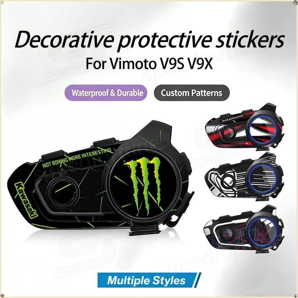สําหรับ Vimoto V9S V9X หมวกกันน็อคชุดหูฟังสติกเกอร์ผิว Decal กันน้ํา Anti-Scratch ป้องกันหลายรูปแบบอ