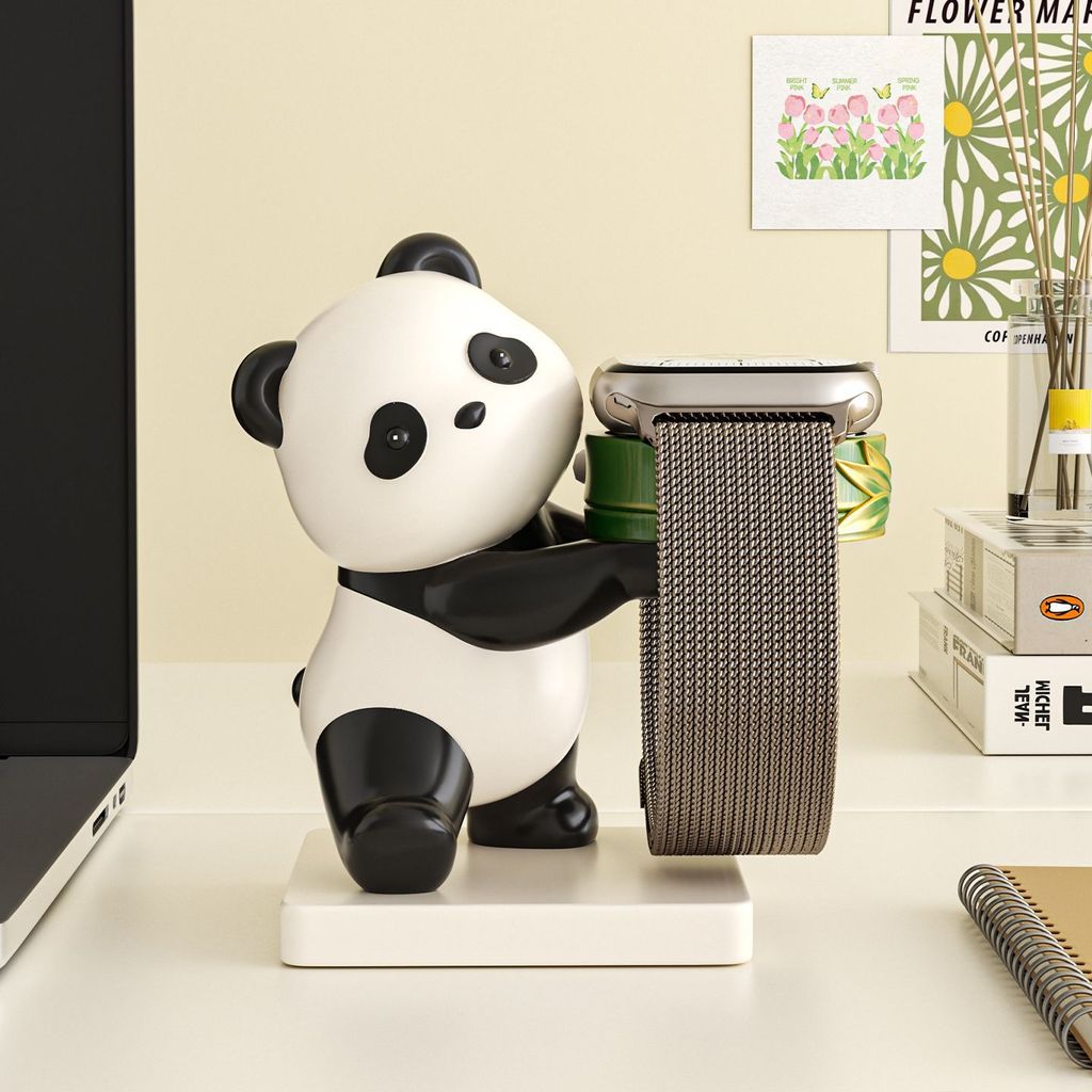 Huahua Panda Pendulum เหมาะสําหรับนาฬิกาแท่นชาร์จฐานนาฬิกาการ์ตูนอินเทรนด์เล่นของขวัญวันเกิด20260906
