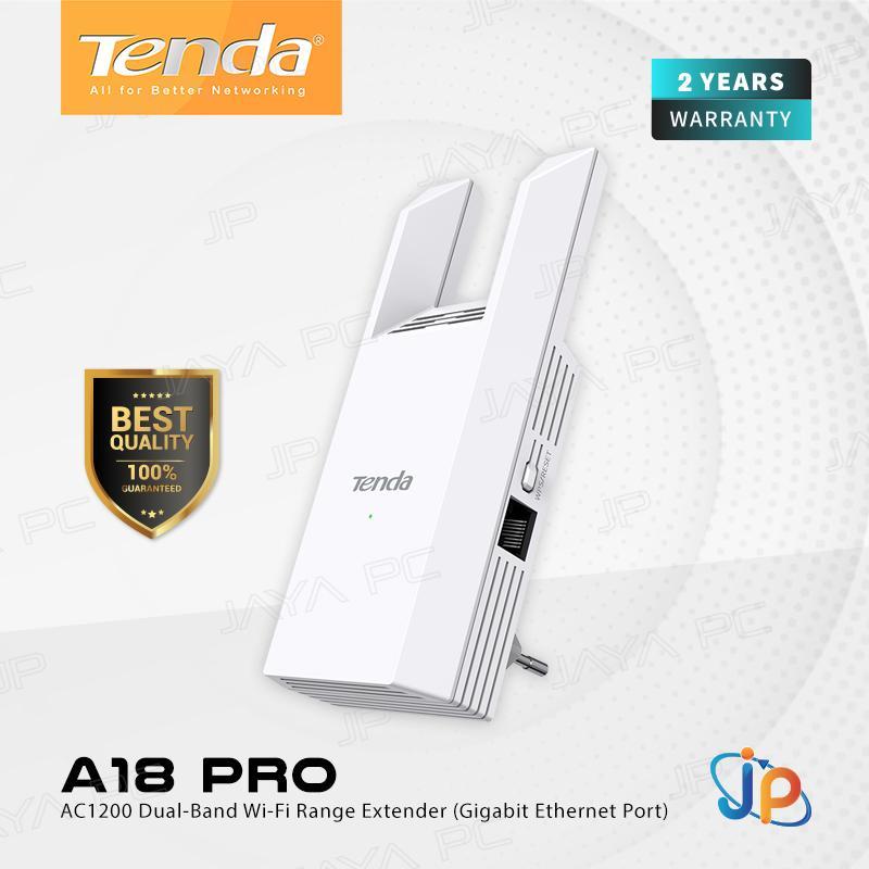 TENDA A18 PRO AC1200 Dual-Band Wi-Fi Range Extender & Repeater 1000Mbps