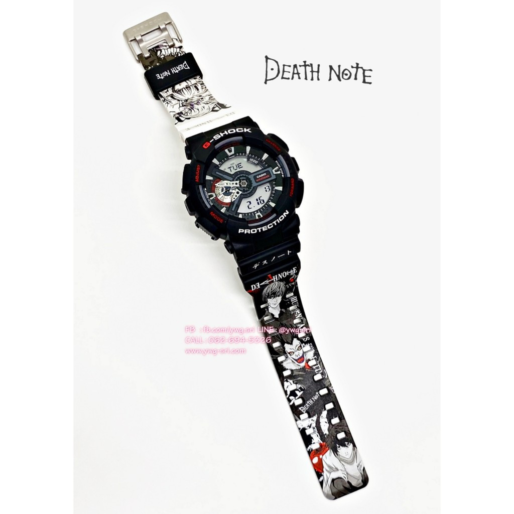 QIXIAO G-SHOCK CUSTOM Death Note (GA-110) - นาฬิกากันน้ําที่ทนทานทันสมัย ดีไซน์ประณีต ประสิทธิภาพยาว