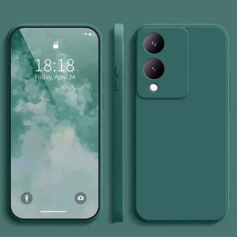 สีทึบบางเฉียบเคสโทรศัพท์สําหรับVivo Y17S Y16 Y78 Y100 Y30 Y77 Y76 Y18 ซิลิโคนนุ่มTPU Cover