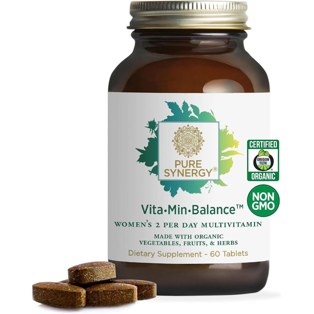 SYNERGY Vita·Min·Balance Multi สําหรับผู้หญิงที่มีเหล็ก (60 เม็ด) | ผู้หญิงทุกวันหลายทําด้วยพอร์ตอิน