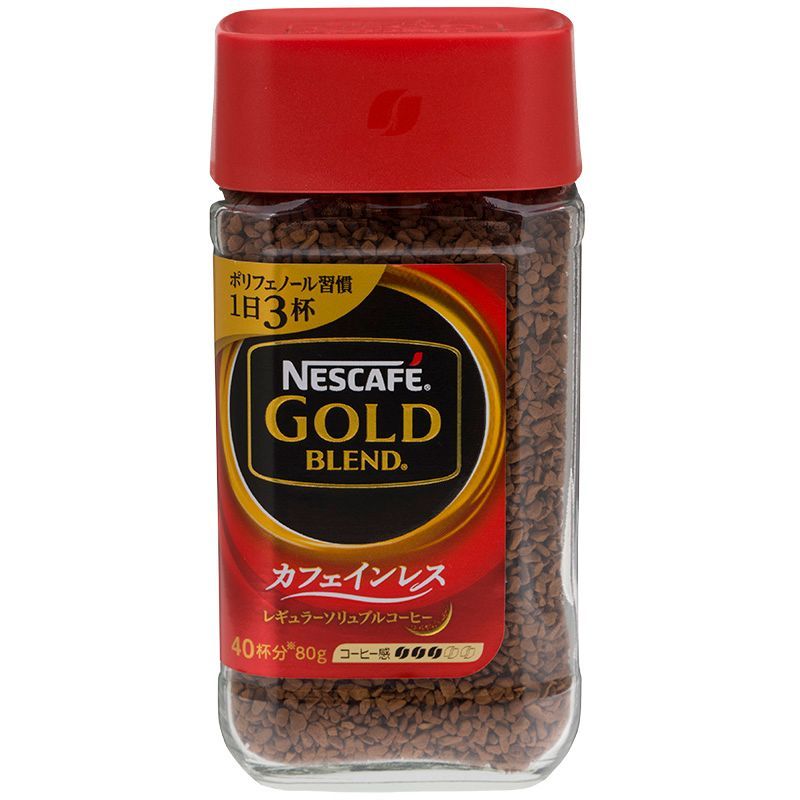 เนสกาแฟโกลด์เบลนด์กาแฟสำเร็จรูปชนิดสกัดคาเฟอีน 80กรัม Nescafe Gold Blend Decaf Coffee 80g.