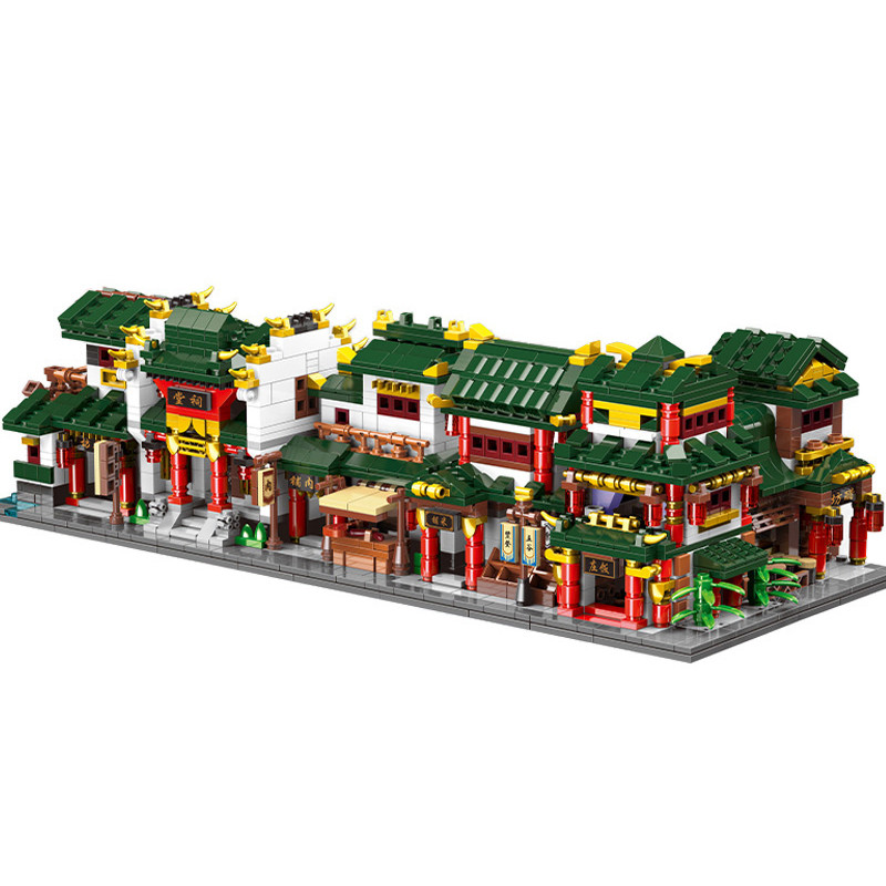 Xingbao 01103 Zhonghua Street 6 ชุด Mini House Blocks ของเล่น Street View สถาปัตยกรรม