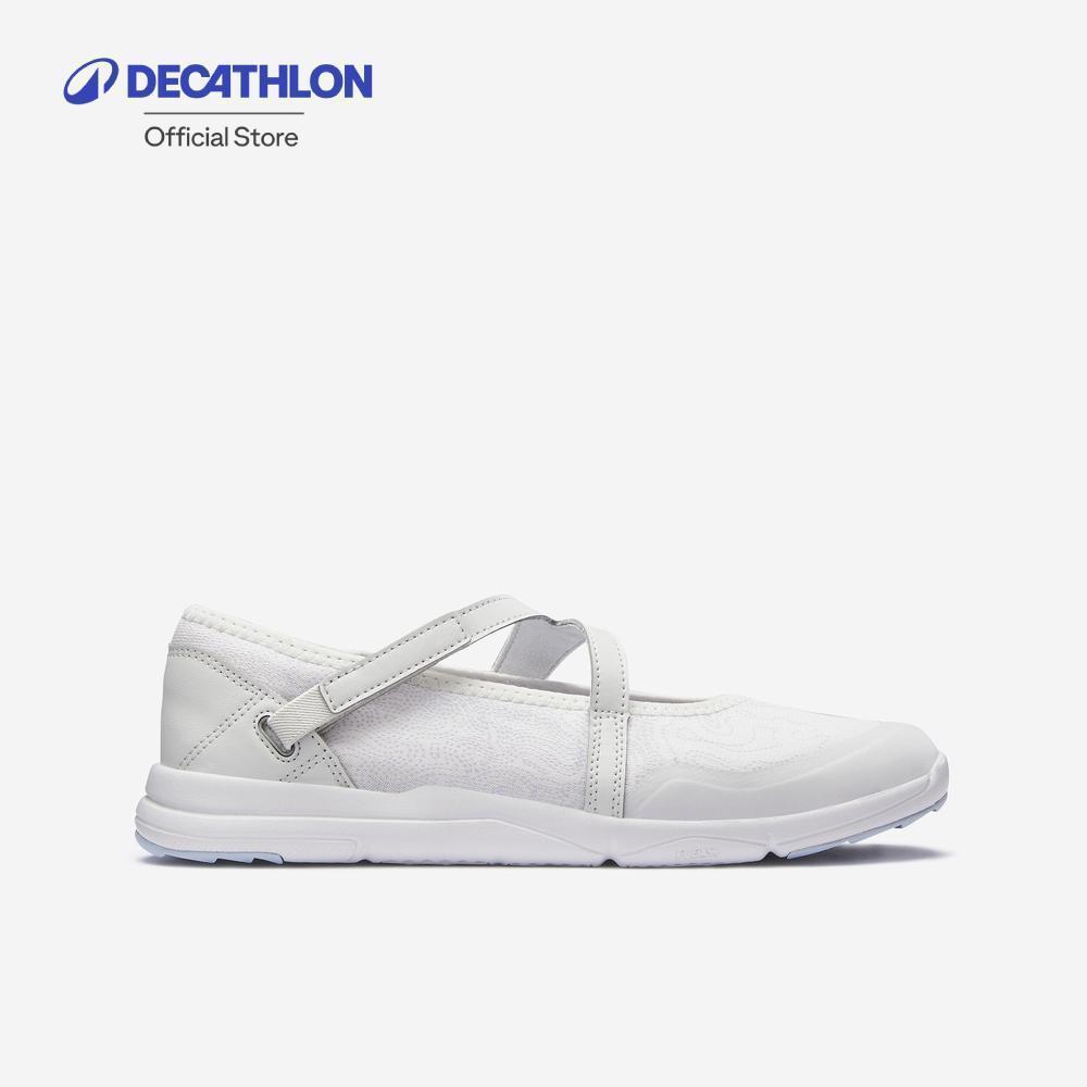 Decathlon Women'S Urban Walking Ballerina Pumps รองเท้าส้นเตี้ยทรงบัลเลต์ผู้หญิง รุ่น Pw 160 Br'Easy - Grey